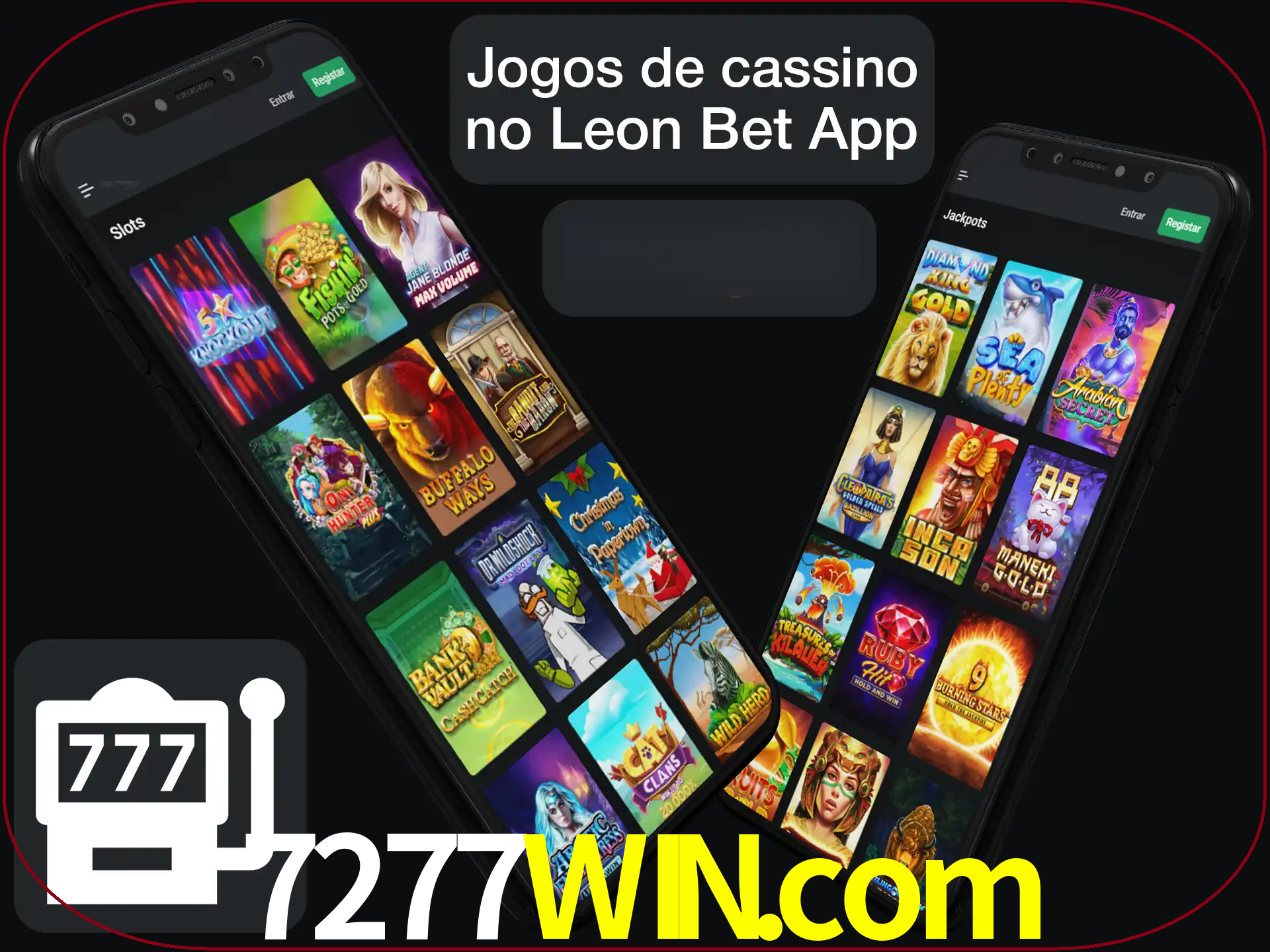 Escolha quais jogos de cassino jogar no app.