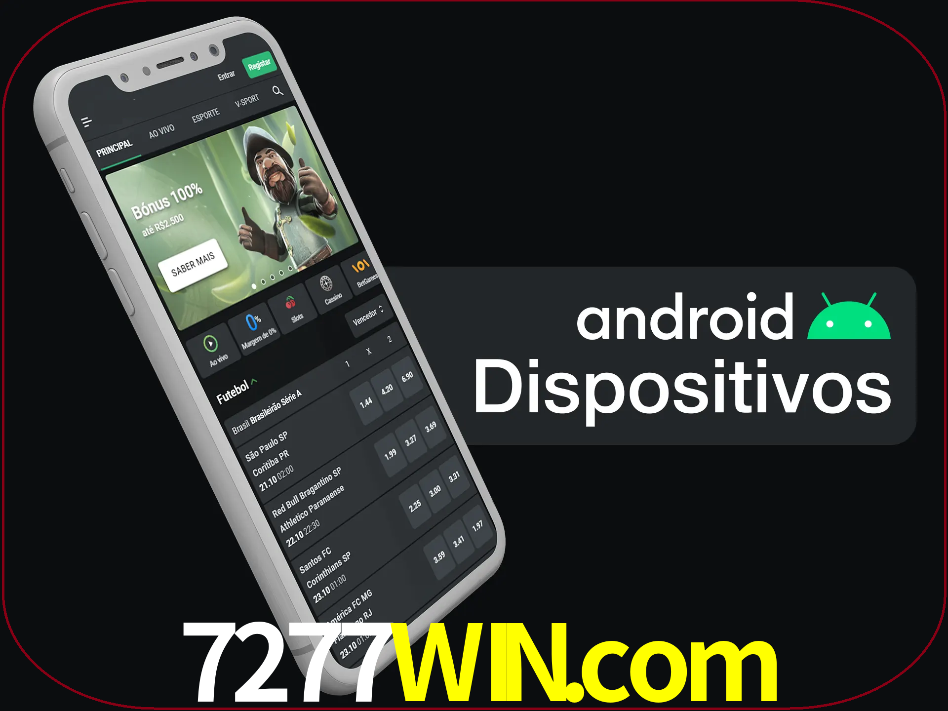O aplicativo suporta a maioria de todos os dispositivos Android.