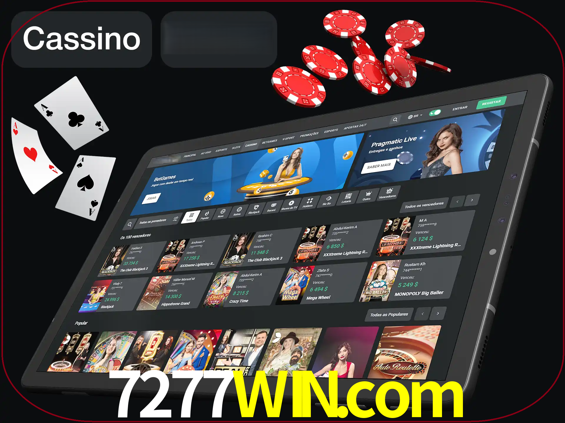Jogue vários jogos de cassino em nosso cassino.