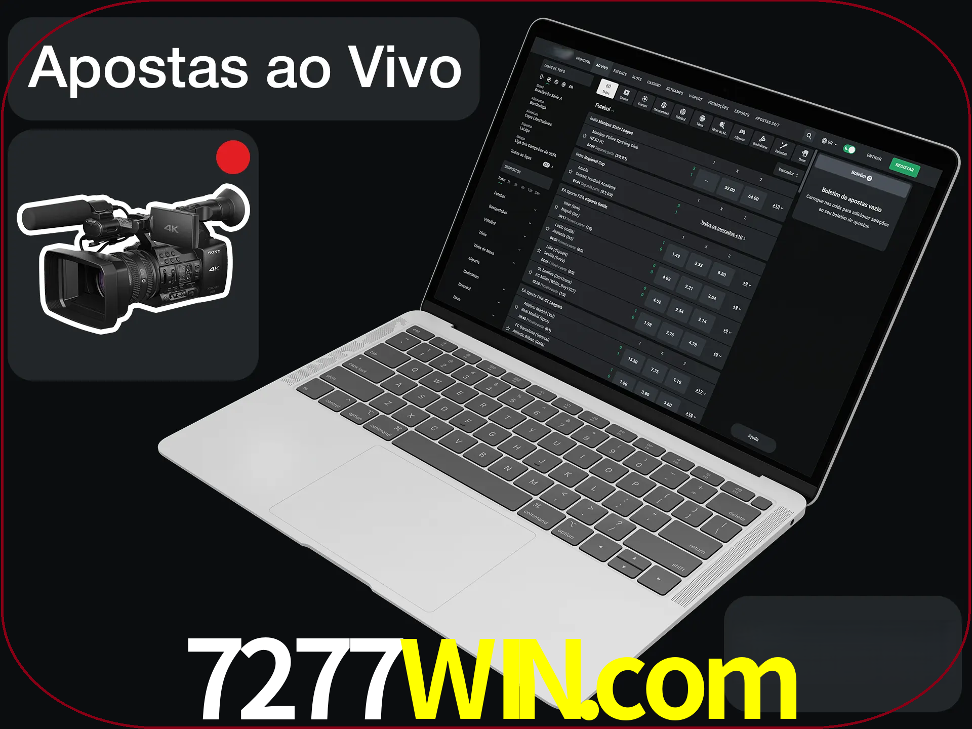 Aposte em formato ao vivo em nosso site.