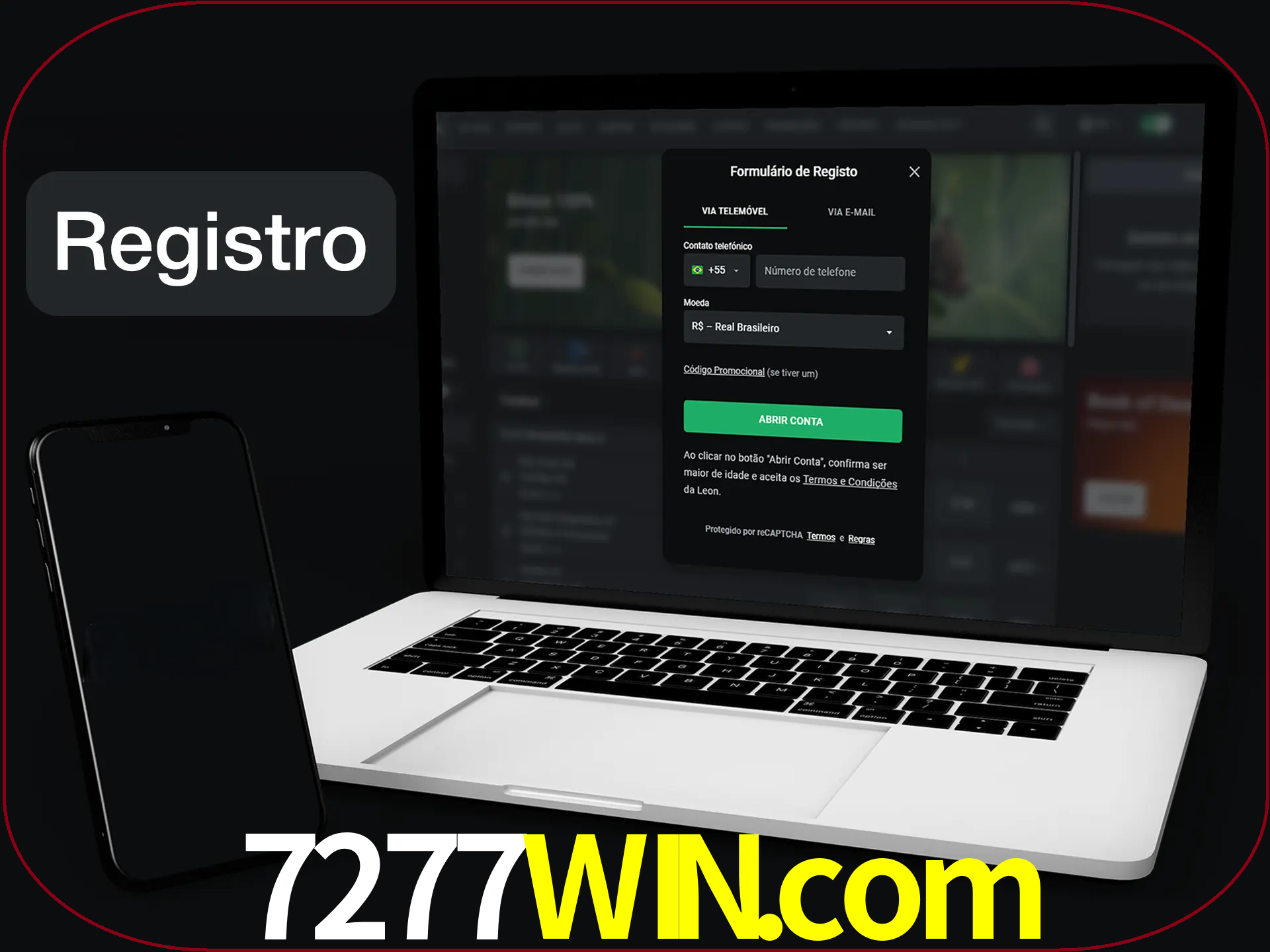 O registro na LeonBet é simples.