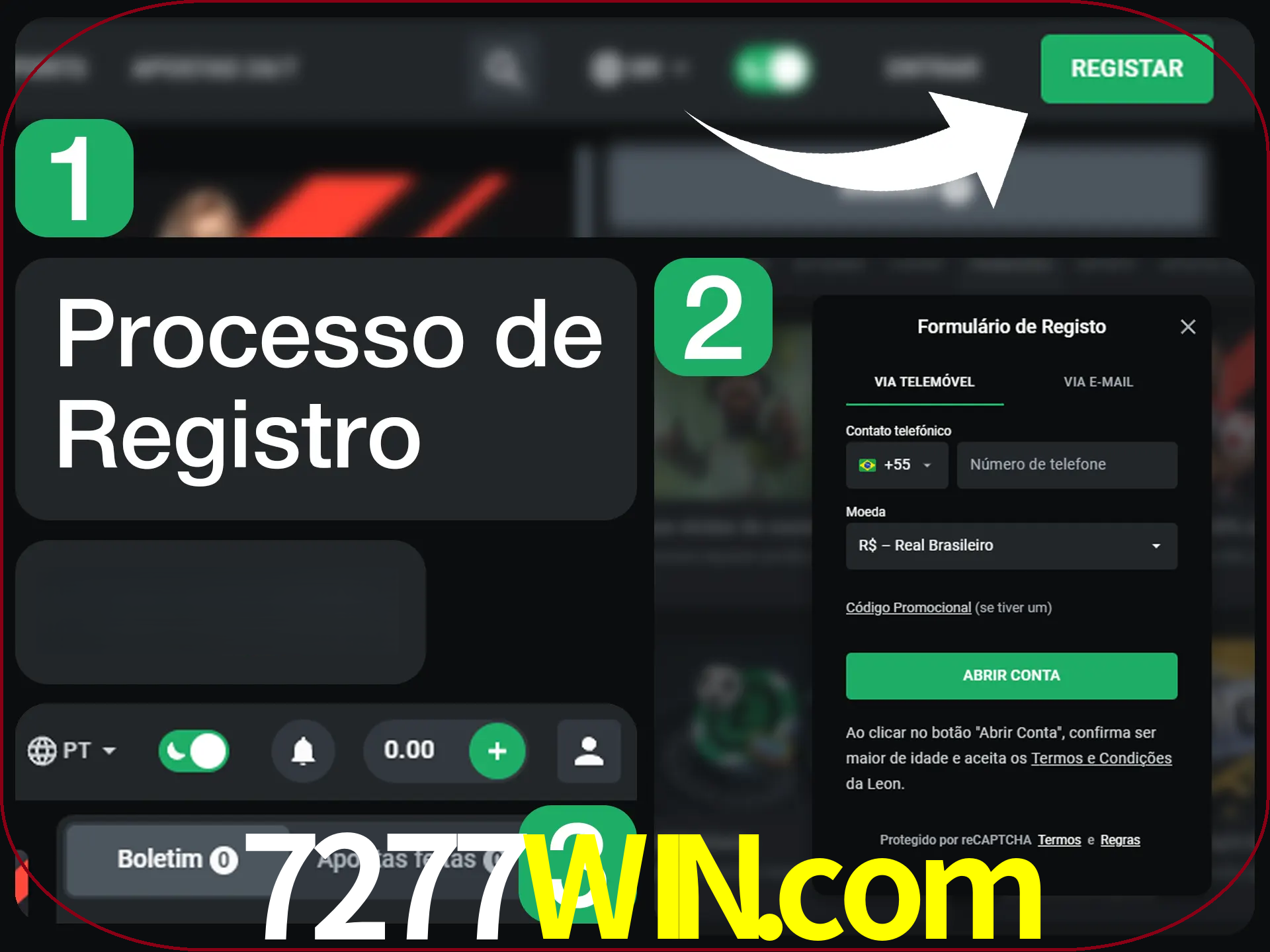 O processo de registro na LeonBet é simples.